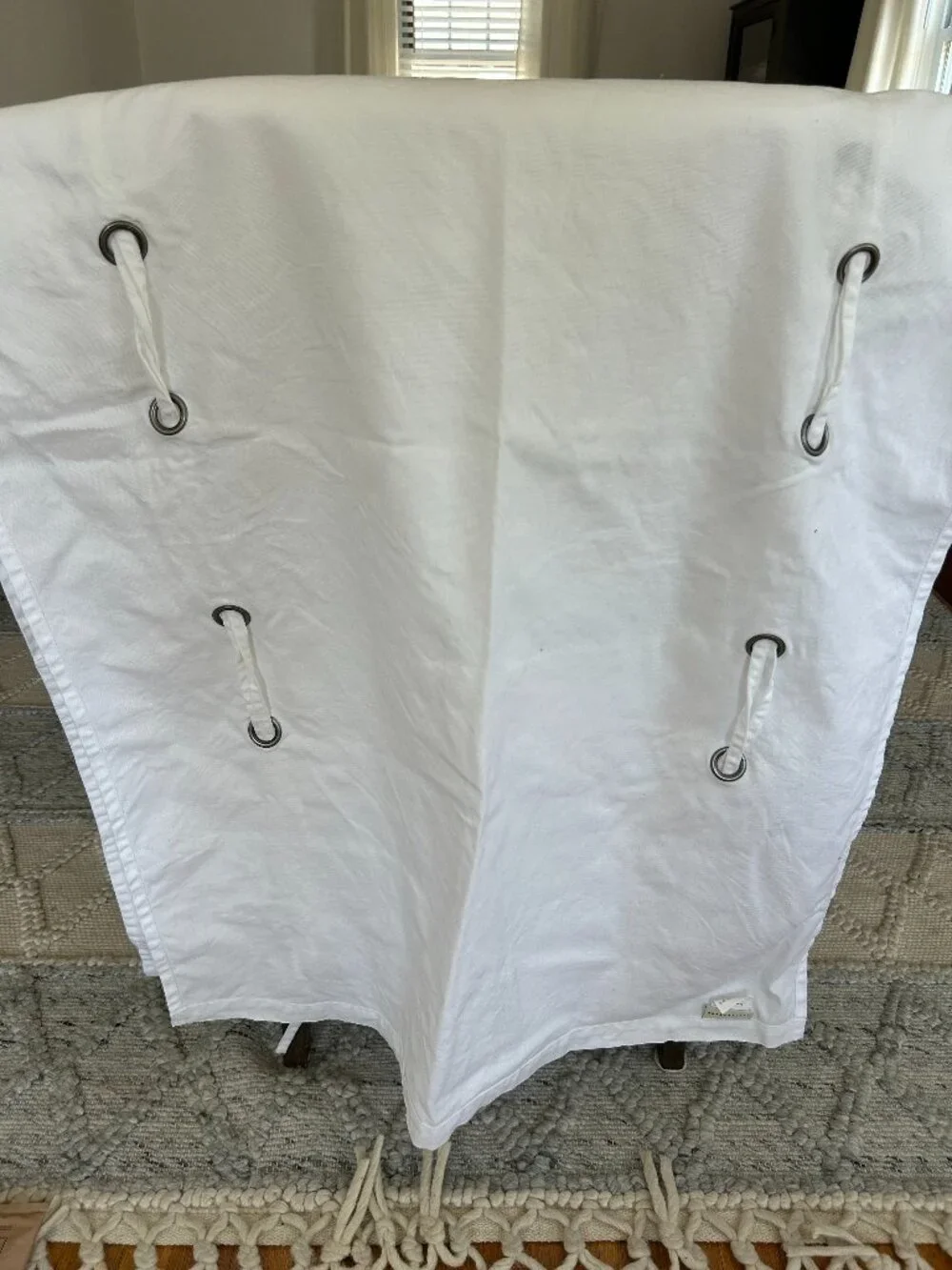 Pottery Barn White Drape Window Shade with Grommets 44 X 84 NWT
